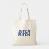 Mitch wit en blauw moderne typografie grappig tote bag (Achterkant)