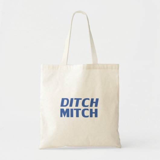 Mitch wit en blauw moderne typografie grappig tote bag (Voorkant)