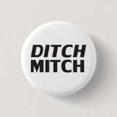 Mitch wit zwart moderne typografie grappig ronde button 3,2 cm (Voorkant)