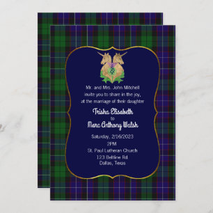 Mitchell Clan Scottish Symbols Wedding Kaart