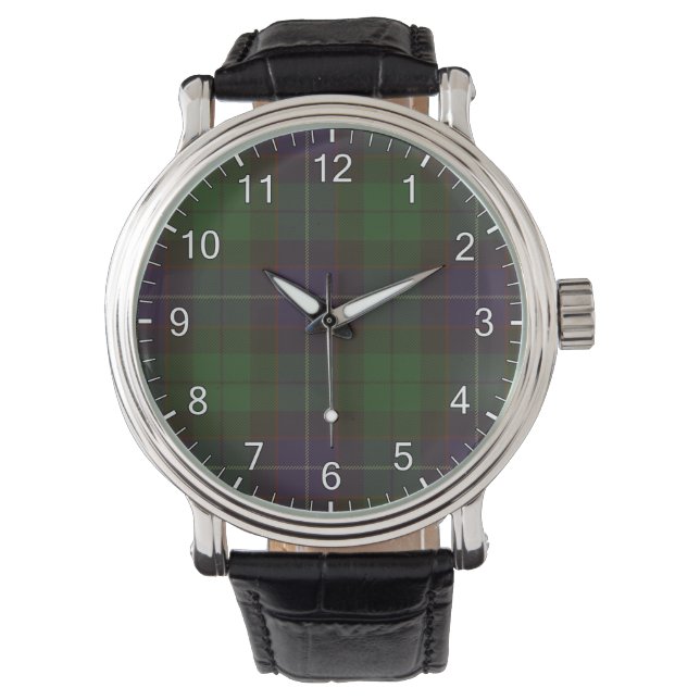 Mitchell Clan Tartan Horloge (Voorkant)