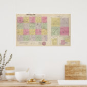 Mitchell County, Cawker City, Simpson, Kansas Poster (Keuken)