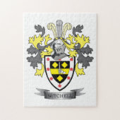 Mitchell Family Crest Coat of Arms Legpuzzel (Verticaal)
