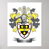 Mitchell Family Crest Coat of Arms Poster (Voorkant)