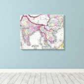 Mitchell Map | India, Tibet, China en SE-Azië Canvas Afdruk (Insitu (Houten vloer))