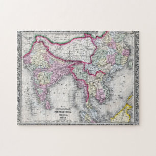 Mitchell Map   India, Tibet, China en SE-Azië Legpuzzel