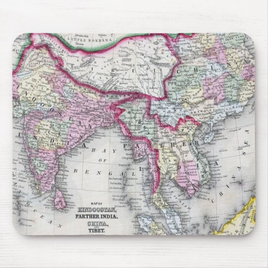 Mitchell Map | India, Tibet, China en SE-Azië Muismat (Voorkant)