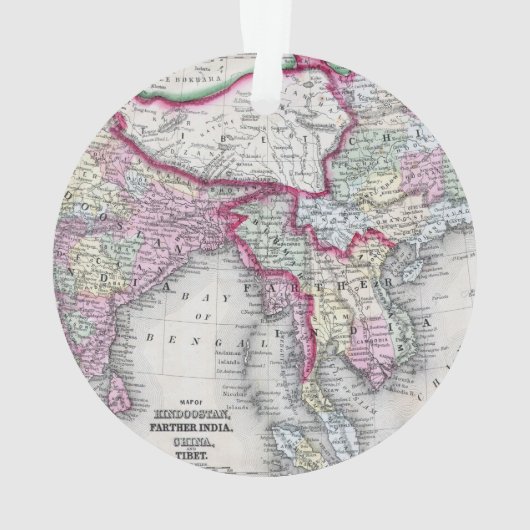 Mitchell Map | India, Tibet, China en SE-Azië Ornament (achterkant)