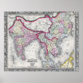 Mitchell Map | India, Tibet, China en SE-Azië Poster (Voorkant)