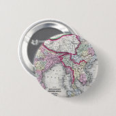 Mitchell Map | India, Tibet, China en SE-Azië Ronde Button 5,7 Cm (Voorkant /achterkant)