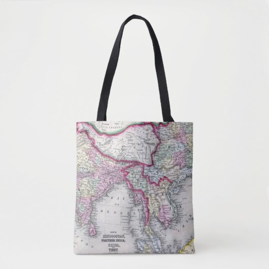Mitchell Map | India, Tibet, China en SE-Azië Tote Bag (Voorkant)