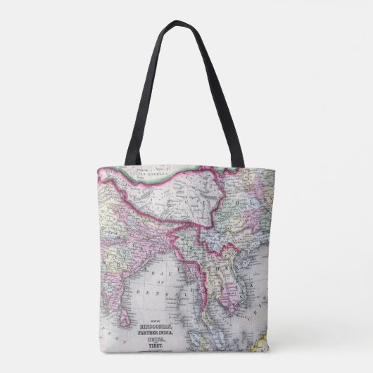 Mitchell Map | India, Tibet, China en SE-Azië Tote Bag (Achterkant)
