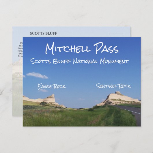 Mitchell Pass, Scotts Bluff National Monument (NE) Briefkaart (Voorkant / Achterkant)