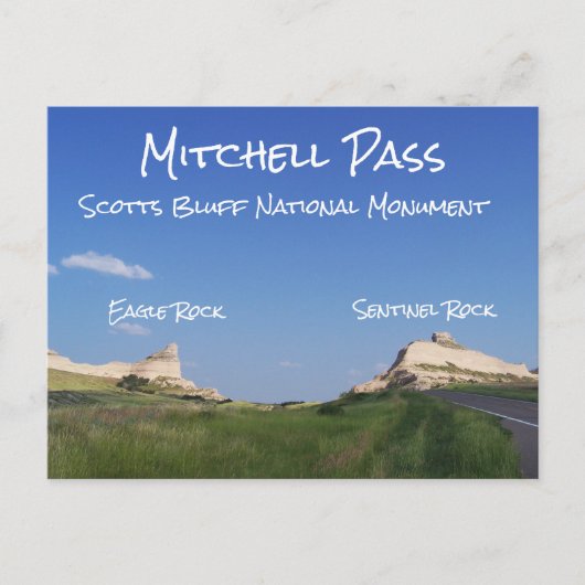 Mitchell Pass, Scotts Bluff National Monument (NE) Briefkaart (Voorkant)