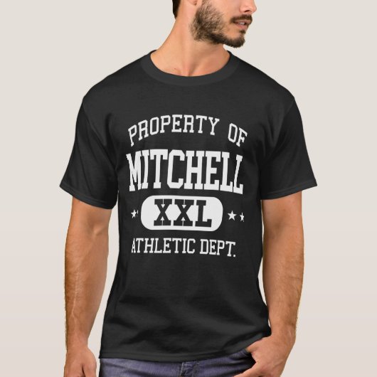 Mitchell Retro Athletic Property Dept T-shirt (Voorkant)
