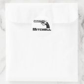 Mitchell. Ronde Sticker (Tas)