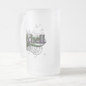 Mitchell Tartan Grunge Matglas Bierpul (Voorkant links)