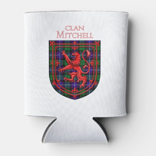 Mitchell Tartan Scottish Plaid Lion Rampant Blikjeskoeler (Voorkant)