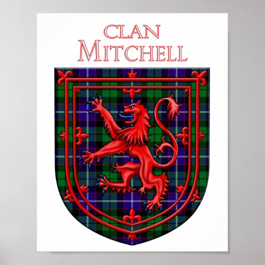 Mitchell Tartan Scottish Play Lion Rampant Poster (Voorkant)