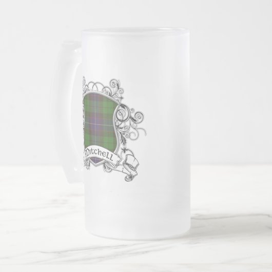 Mitchell Tartan Shield Matglas Bierpul (Voorkant links)