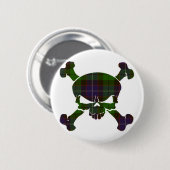 Mitchell Tartan Skull No Banner Ronde Button 5,7 Cm (Voorkant /achterkant)