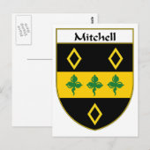Mitchell wapenschild/familiewapen briefkaart (Voorkant / Achterkant)