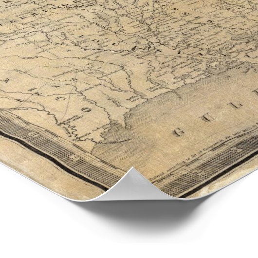 Mitchell's kaart van de Verenigde Staten Poster (Hoek)