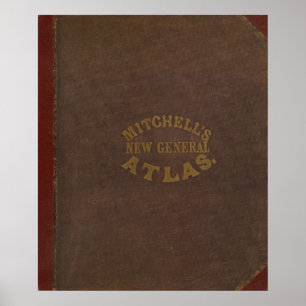 Mitchell's nieuwe algemene atlas poster