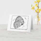 Mitchell's Satyr Butterfly Maze Wenskaart Kaart (Gele Bloem)