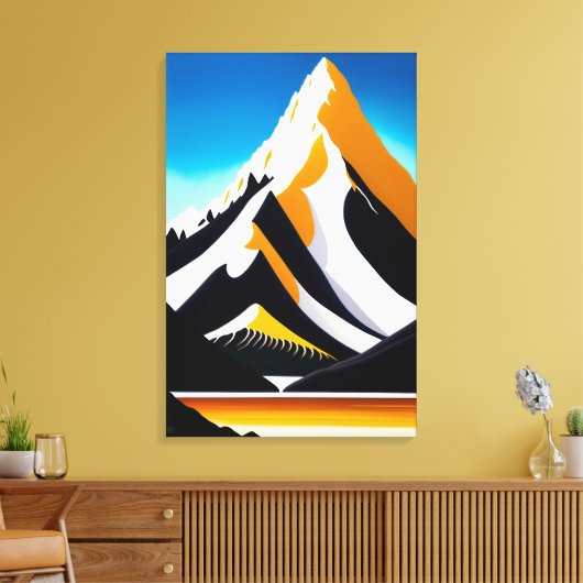 Miter Peak - Canvas Print (Insitu (Woonkamer))
