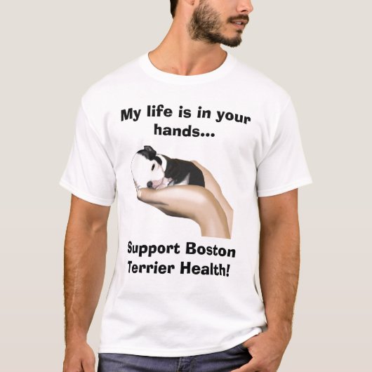 Miter steunt Boston Terrier Health T-shirt (Voorkant)