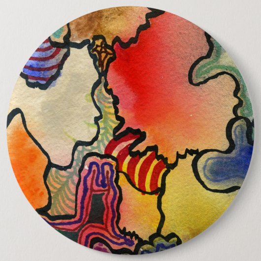 "Mites and Tites" Abstracte Art Button (Voorkant)