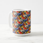 "Mites and Tites Tiled" Abstract Design Mok (Voorkant links)