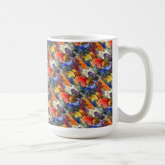 "Mites and Tites Tiled" Abstract Design Mok (Rechts)