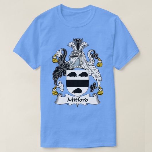 Mitford Coat of Arms Family Crest T-shirt (Design voorkant)