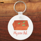 Mithai Indian Sweets Confecery Mysore Pak Sleutelhanger (Voorkant)