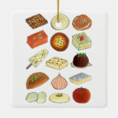 Mithai Indian Sweets Confectionery Desserts India Keramisch Ornament (Achterkant)