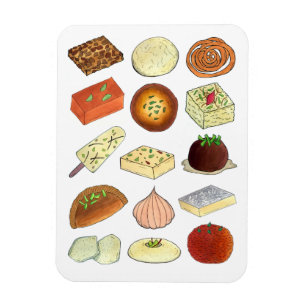 Mithai Indian Sweets Confectionery Desserts India Magneet