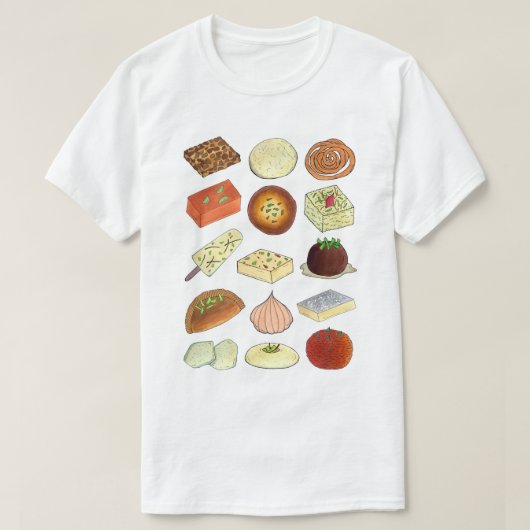 Mithai Indian Sweets Confectionery Desserts India T-shirt (Design voorkant)
