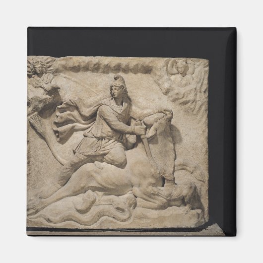 Mithras offert de stier op, 2e tot 3e eeuw magneet (Voorkant)