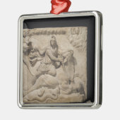 Mithras offert de stier op, 2e tot 3e eeuw metalen ornament (Links)
