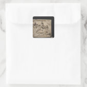 Mithras offert de stier op, 2e tot 3e eeuw vierkante sticker (Tas)