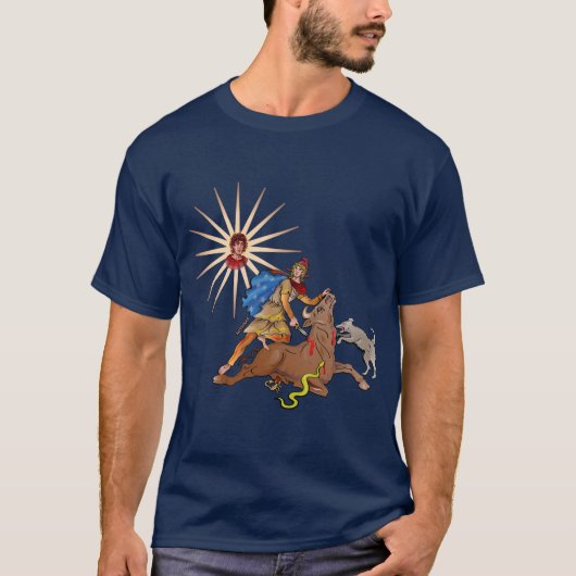 Mithras opfert den Stier T-shirt (Voorkant)