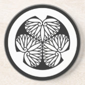 Mito hollyhock(19) zandsteen onderzetter (Voorkant)