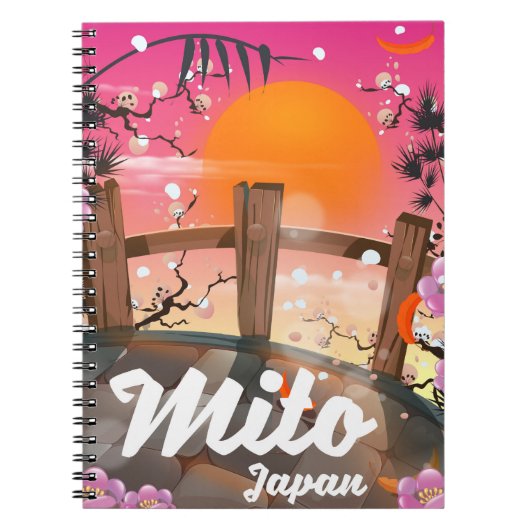 Mito Japan bloeit poster. Notitieboek (Voorkant)