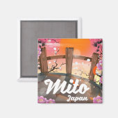 Mito Japan bloemenposter. Magneet (Voorkant / Achterkant)