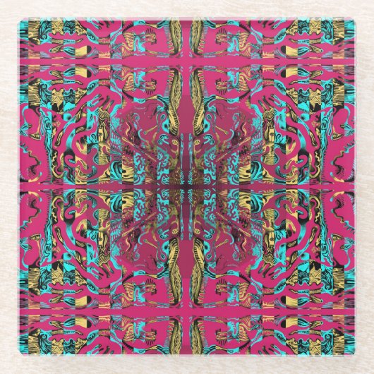 Mitochondri-Pop Glazen Onderzetter (Voorkant)