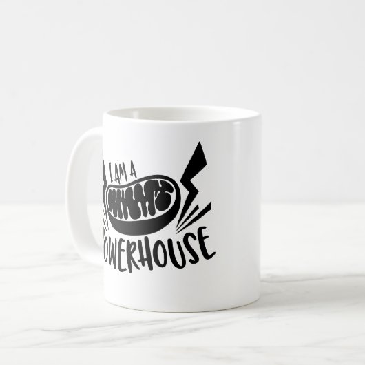 Mitochondria "Ik ben een Powerhouse"-Mok Koffiemok (Voorkant links)