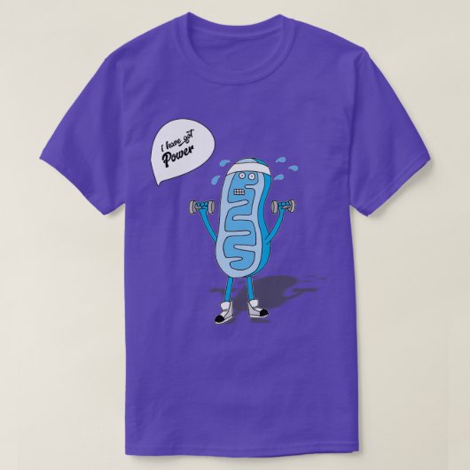 Mitochondria is de krachtcentrale van cel 1 t-shirt (Design voorkant)