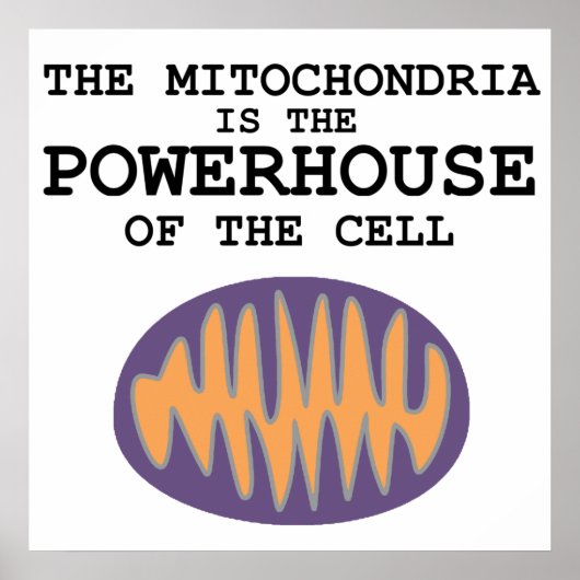 Mitochondria is het Powerhouse-Poster Poster (Voorkant)